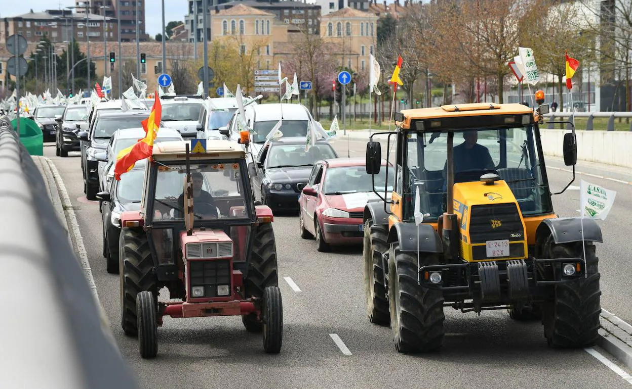 Movilizaciones de los agricultores y ganaderos de la región el pasado mes de marzo. 