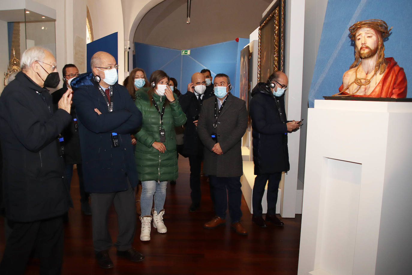 El vicepresidente Francisco Igea, visita la sede de la XXV edición de las Edades del Hombre acompañado por el consejero de Cultura, Javier Ortega; el director general de Patrimonio, Gumersindo Bueno; la delegada territorial Ester Muñoz la alcaldesa de Sahagún, Paula Conde.