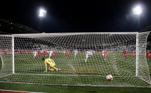 Galería. Así fue el gol de Buenacasa que supuso el 1-0.