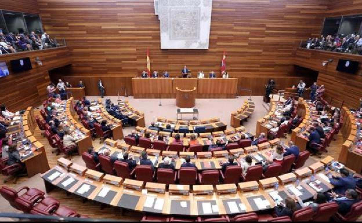 Sesión en las Cortes de Castilla y León.