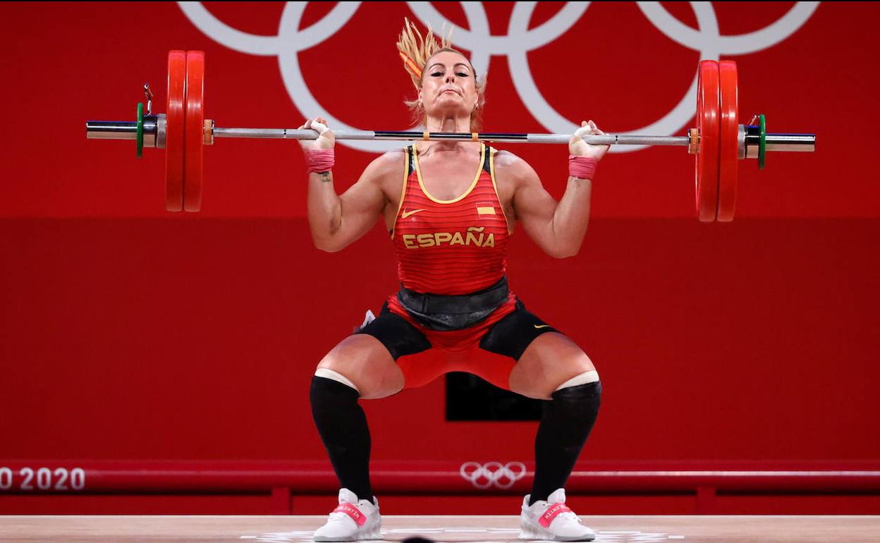 Lydia Valentín, durante su participación en Tokio 2021 este mes de agosto.