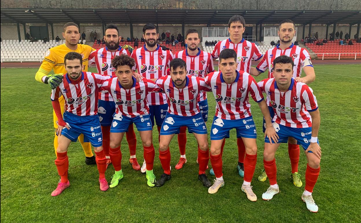 Formación del Atlético Bembibre en el choque ante el Numancia B, el primero del año 2022.