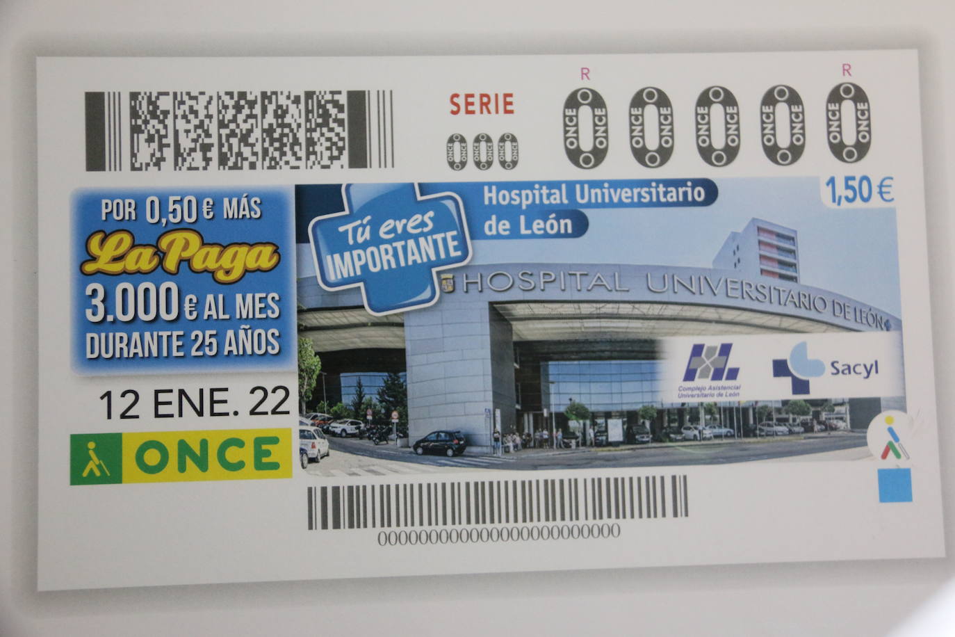 El centro hospitalario leonés será la imagen de cinco millones y medio de cupones el 12 de enero.