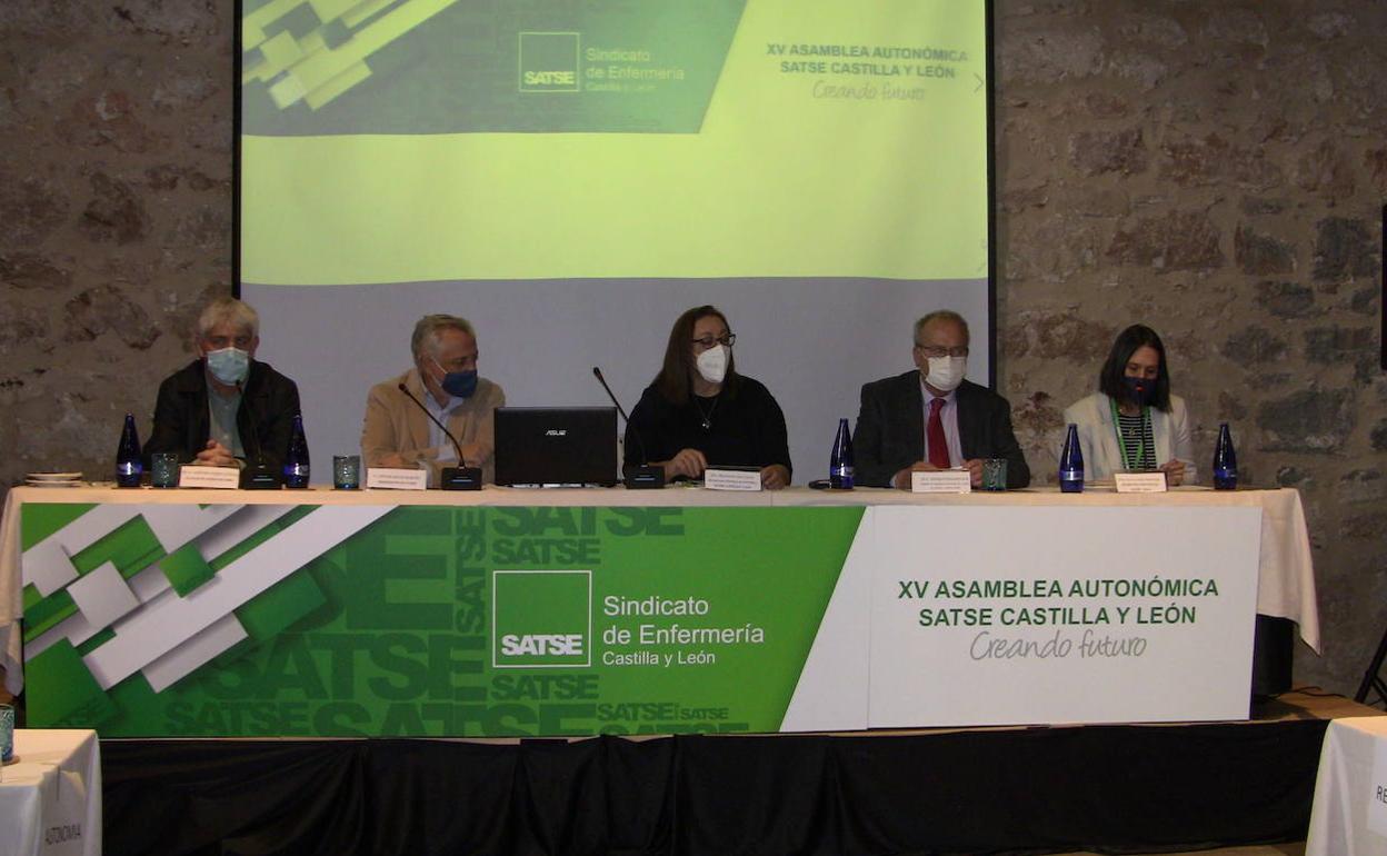 Clausura de la XV Asamblea Autonómica de Satse Castilla y León que ha tenido lugar este martes en El Burgo de Osma (Soria).