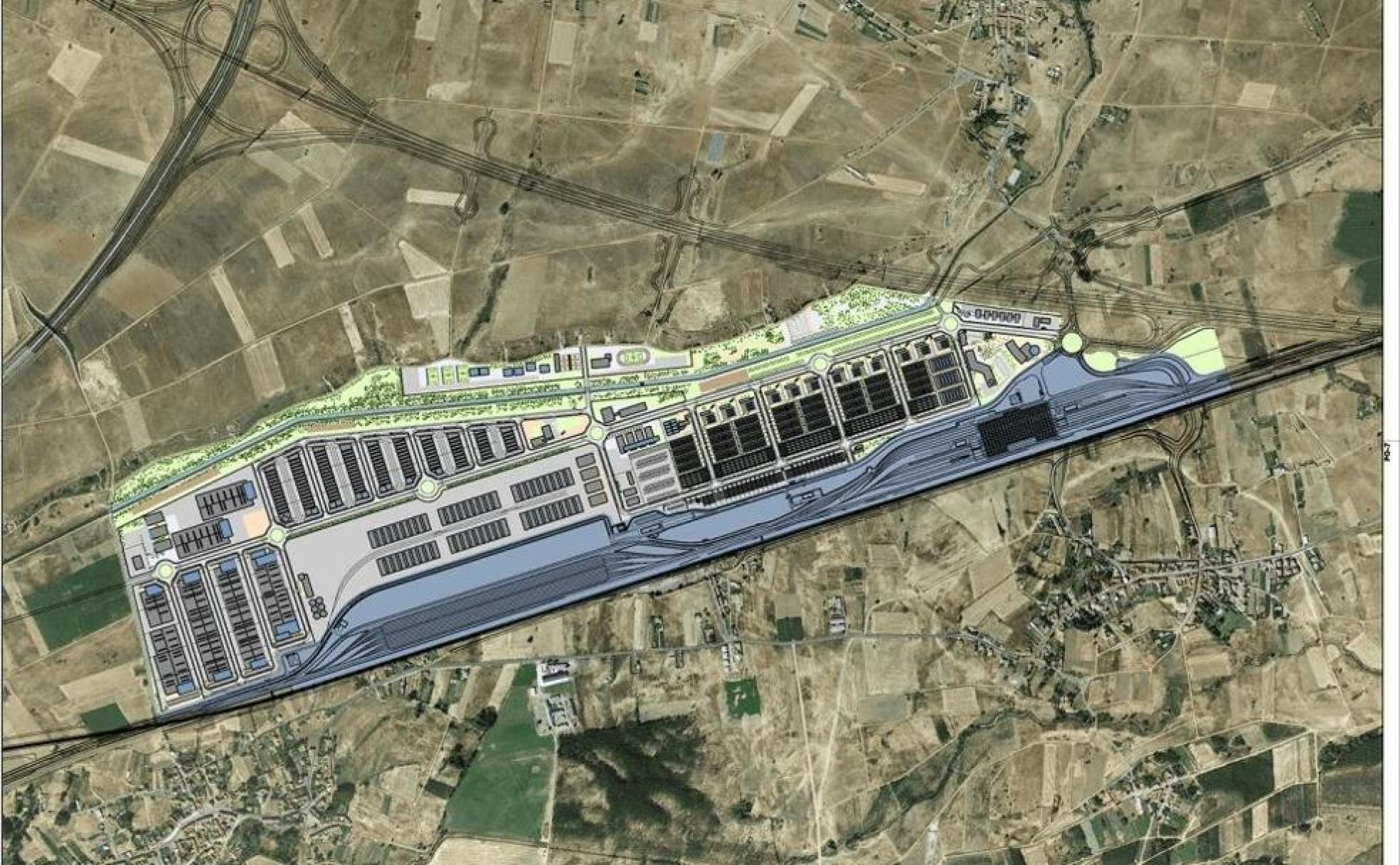 Proyecto de desarrollo de Torneros. Su diseño inicial le une al tren como elemento logístico determinante. Sin este desarrollo carece de viabilidad. 