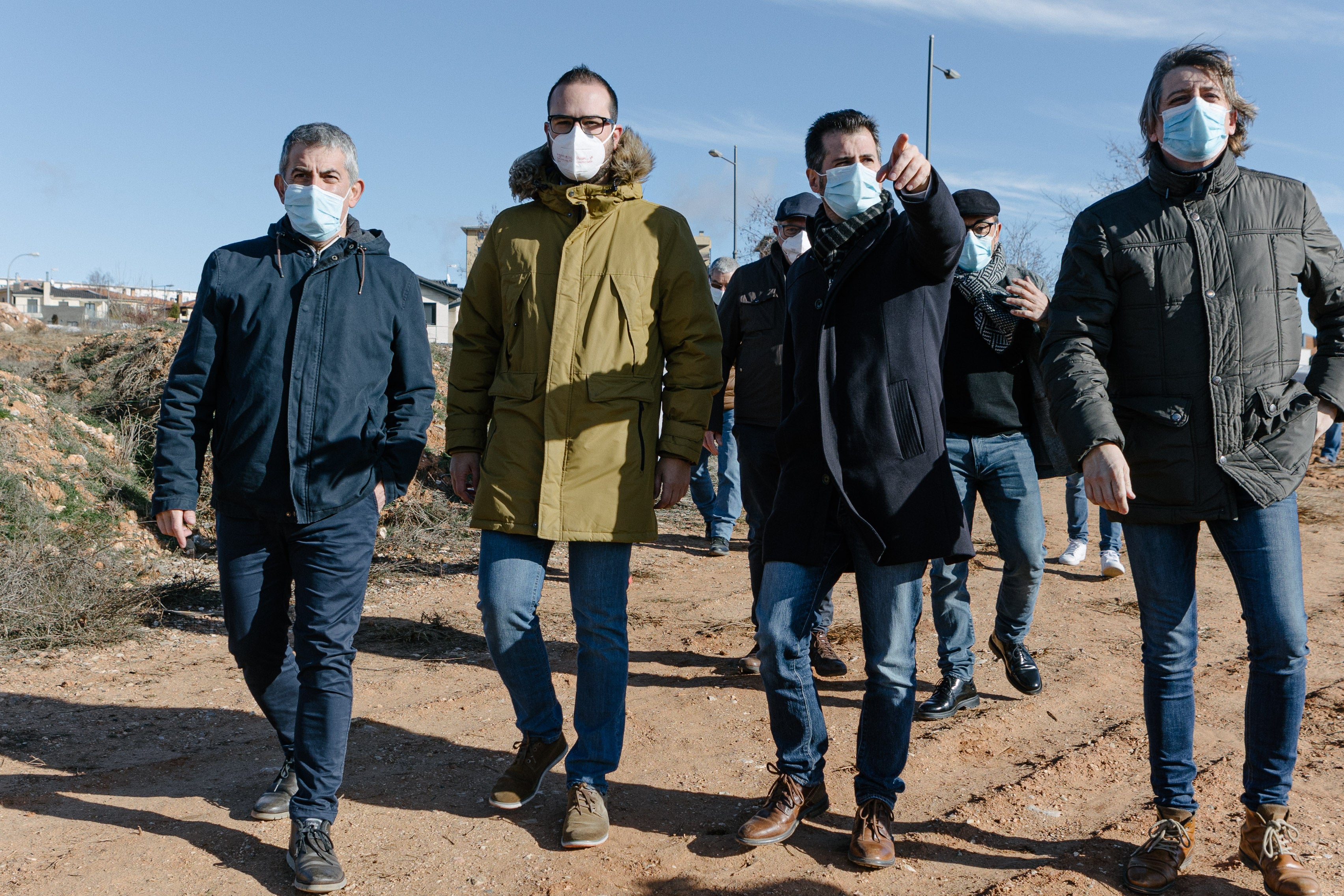 Luis Tudanca visita en Soria los terrenos del Centro de Procesamiento de Datos de la Seguridad Social.