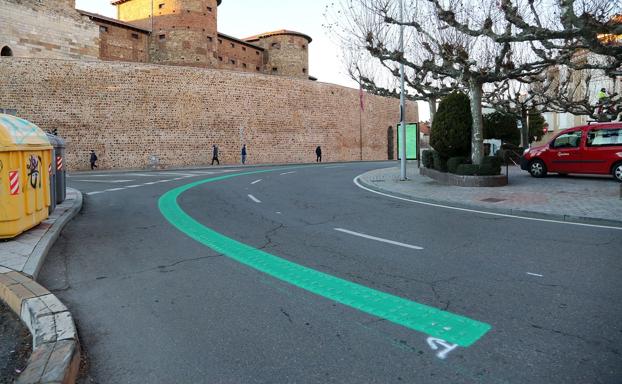 Galería. La línea verde de León define códigos que los autobuses 'leen'. 