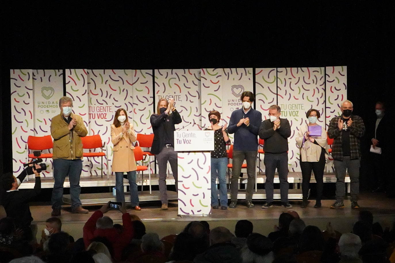 Pablo Fernández, candidato a la presidencia de Castilla y León por parte de Unidas Podemos, presenta junto a la secretaria general de Podemos y ministra de Derechos Sociales y Agenda 2030, Ione Belarra, su candidatura.