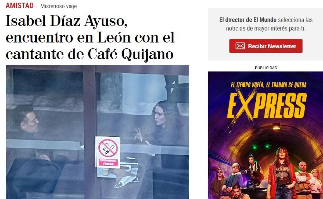 Manolo Quijano y Díaz Ayuso, este fin de semana en León. La imagen ha sido publicada por el diario El Mundo. 