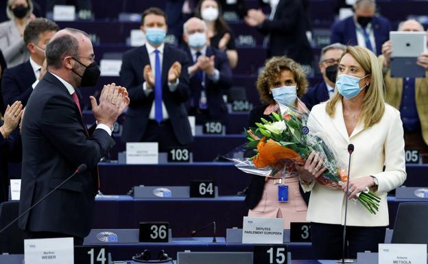 La nueva presidenta del Parlamento Europeo, Roberta Metsola. 