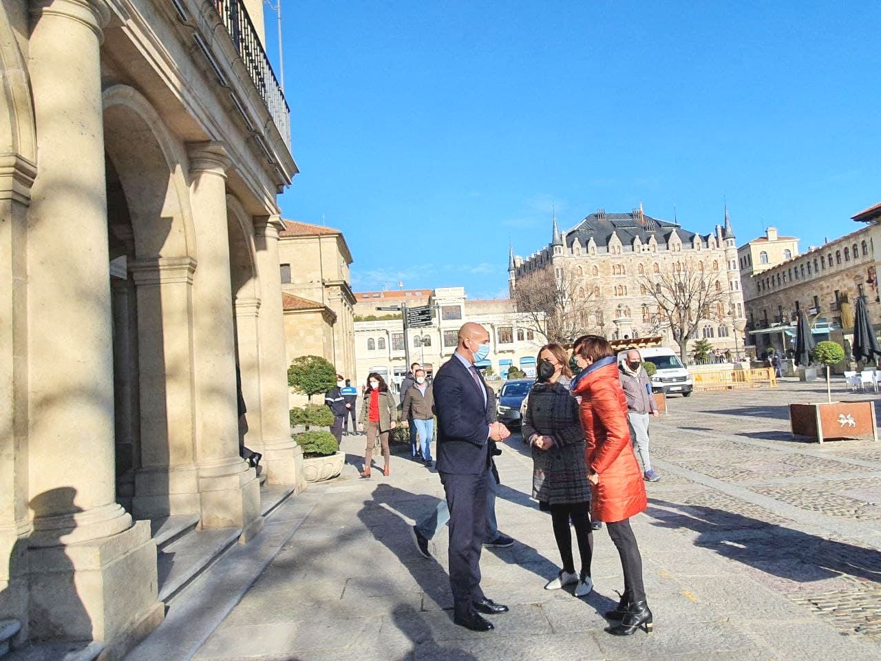 María Gámez ha estado acompañada de la delegada del Gobierno en Castilla y León, Virginia Barcones.