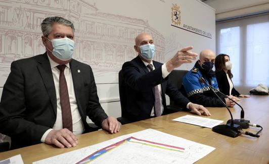 El alcalde de León, José Antonio Diez, presenta el proyecto de Vía de Penetración Norte de la ciudad.