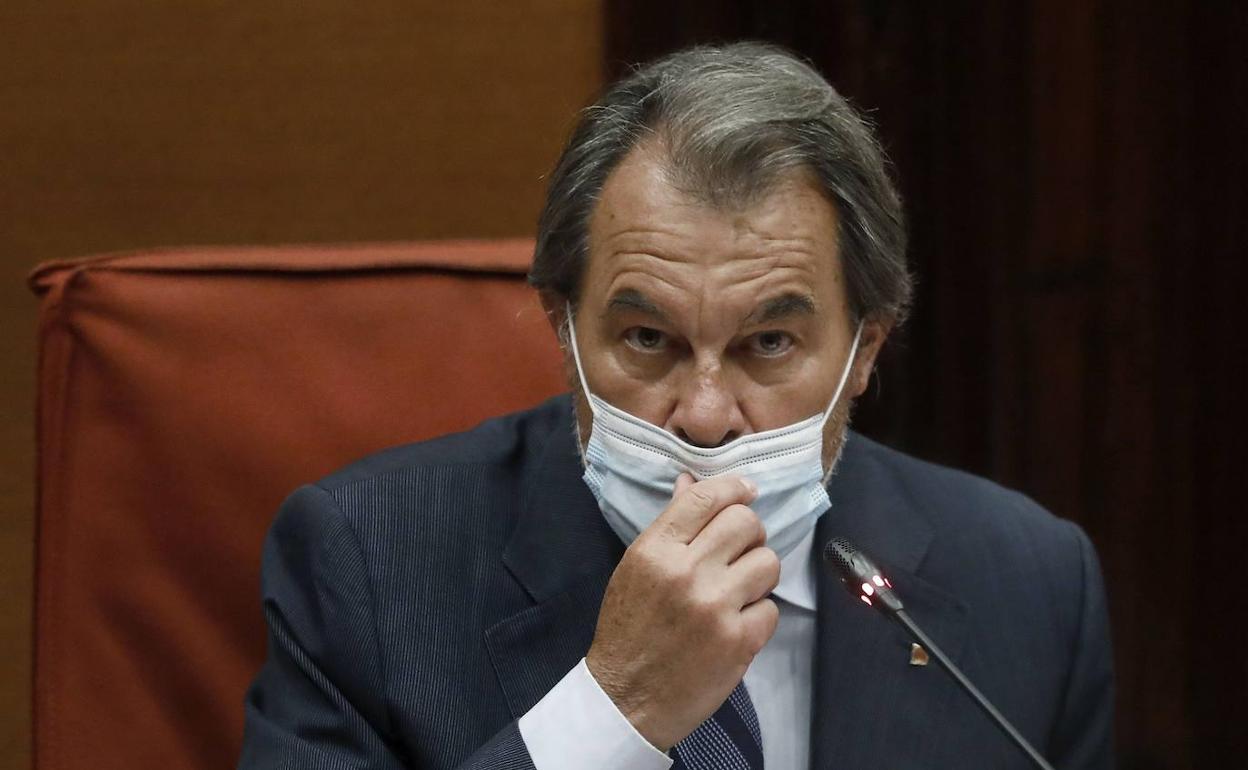 Artur Mas, durante una comparecencia en el Parlament. 