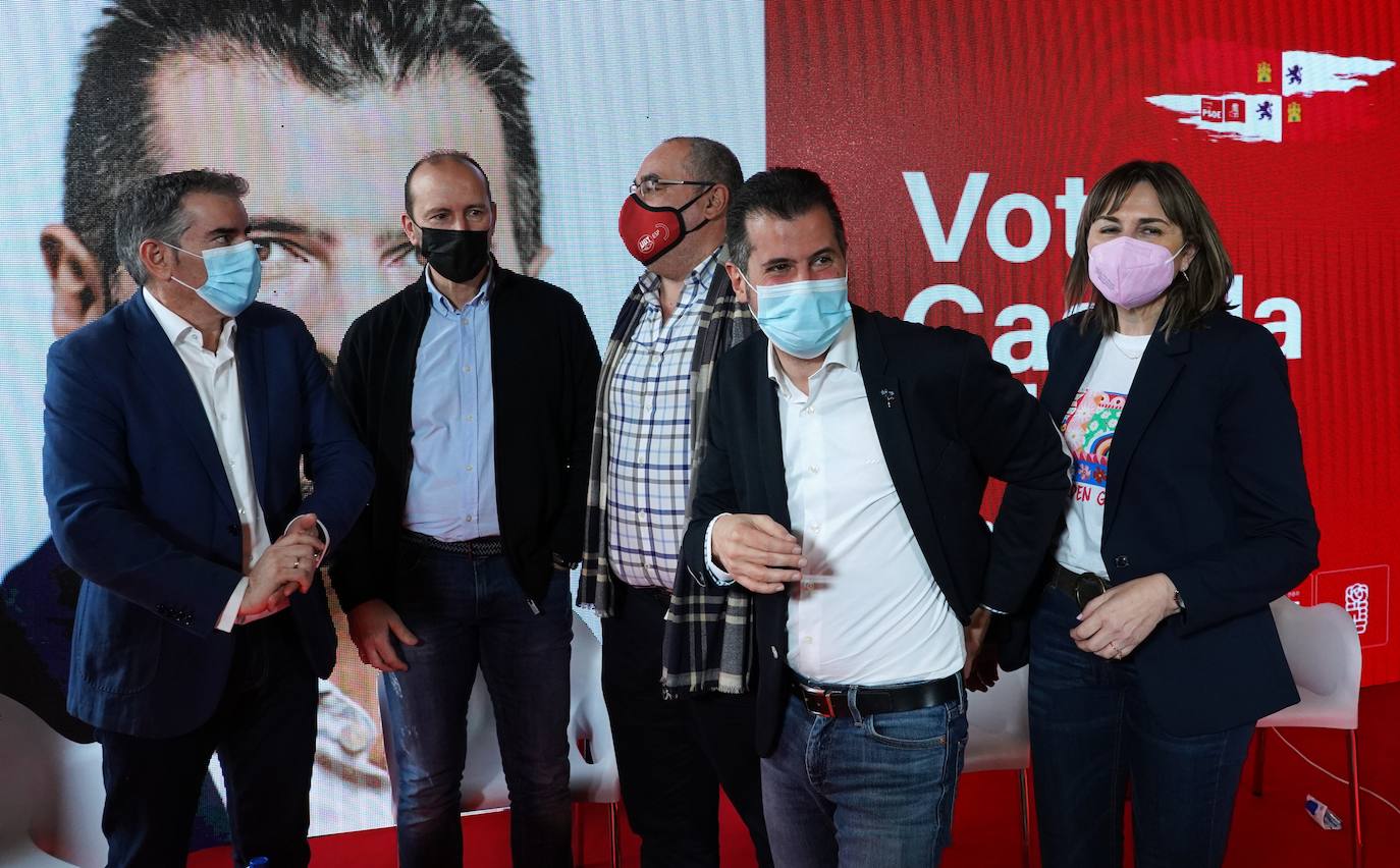 El candidato del PSOE a la Junta, Luis Tudanca, visita la provincia de Burgos.