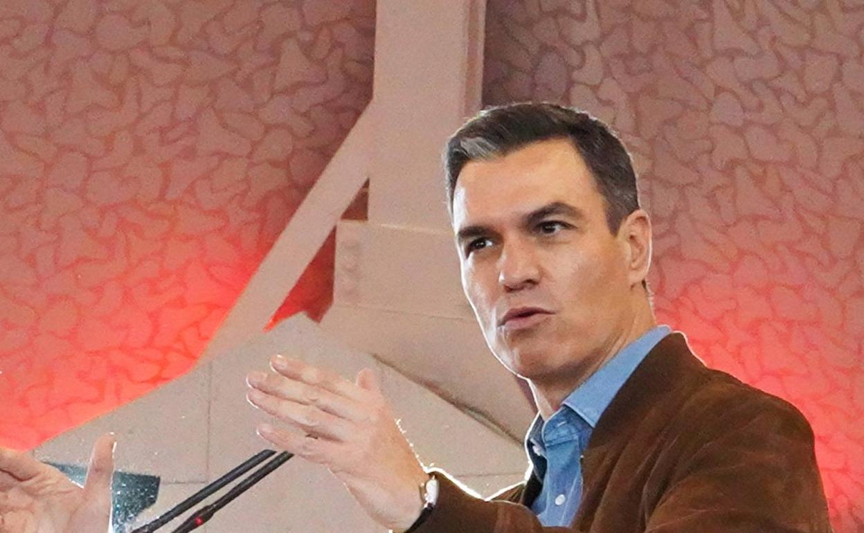 El secretario general del PSOE, Pedro Sánchez, en el mitin de cierre de su formación.