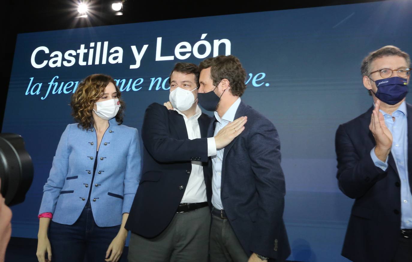 Fotos: El candidato del Partido Popular a la Presidencia de la Junta, Alfonso Fernández Mañueco, participa en un acto público en Valladolid con los presidentes autonómicos del PP