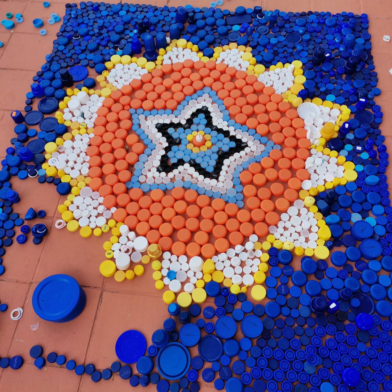 Proyecto artístico de reciclaje en Maristas San José.