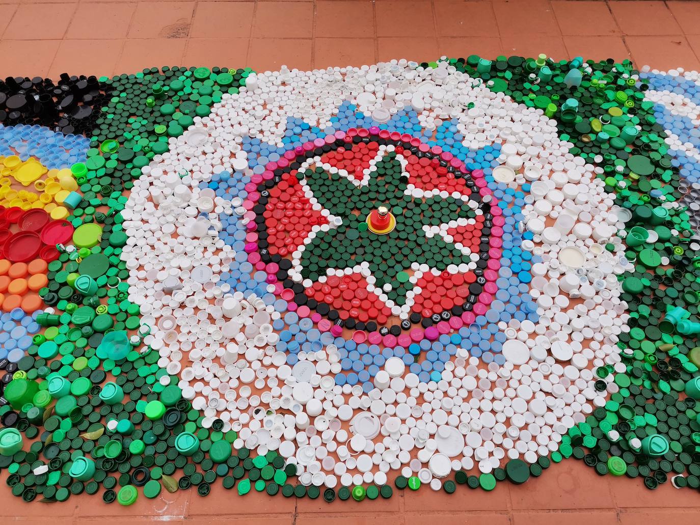 Proyecto artístico de reciclaje en Maristas San José.