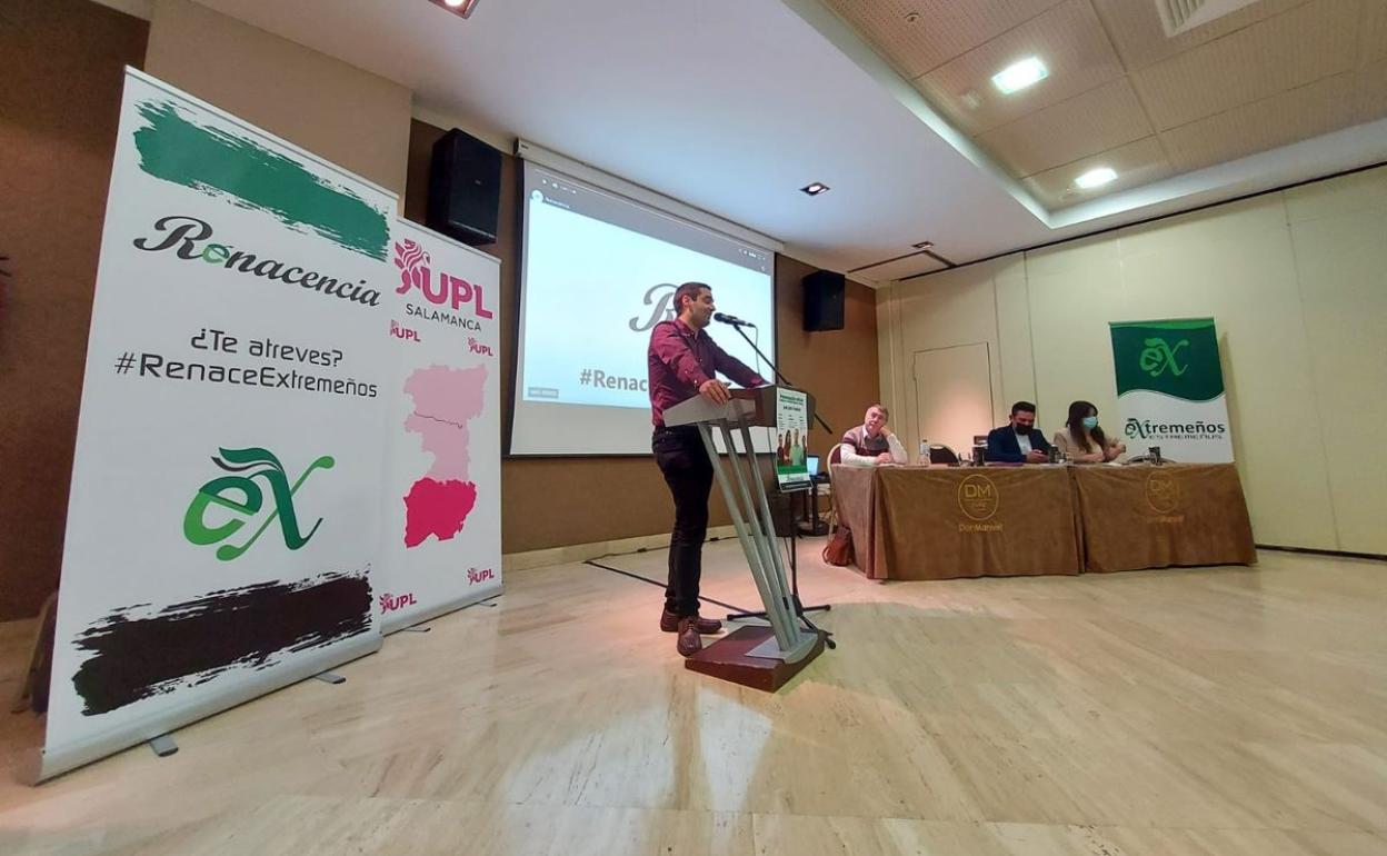 Carlos Javier Salgado durante su intervención este jueves en Cáceres.