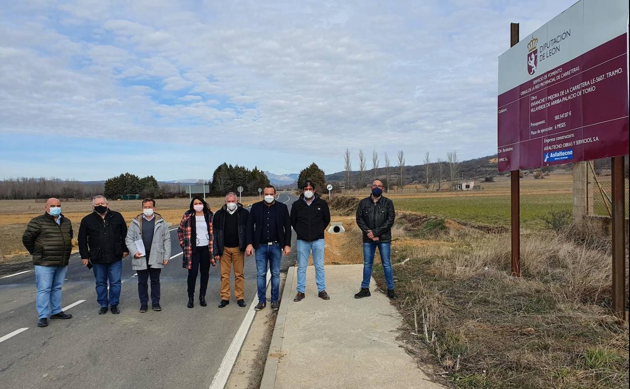 Recepción de la obra de mejora de la carretera entre Palacio de Torio y Villaverde de Arriba.