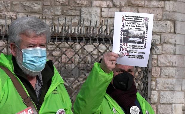 Los pensionistas de León retoman sus movilizaciones tras el parón por la pandemia para seguir reivindicando unas pensiones «dignas».