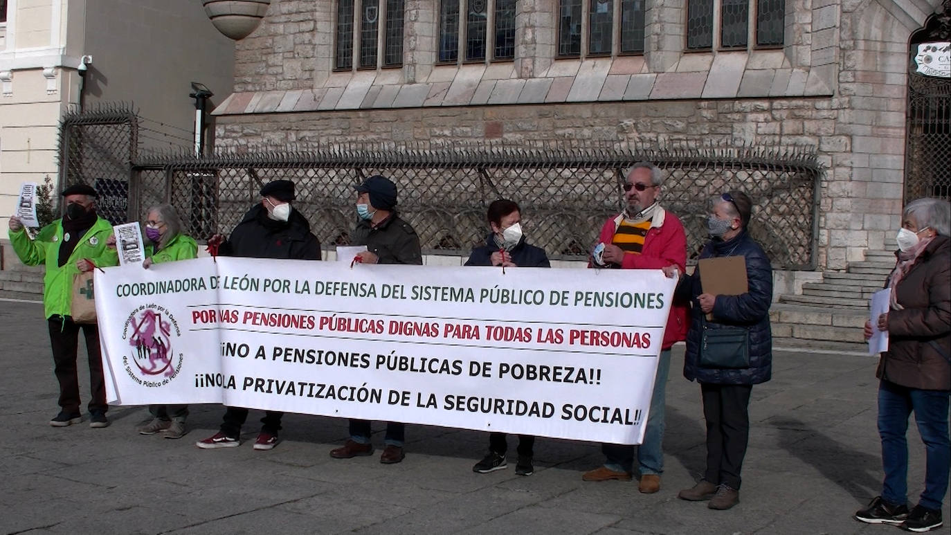 El lunes 28 de febrero a las 12.00 se reunirán en la explanada de Botines para seguir reivindicandoque las pensiones mínimas se igualen al salario mínimo y detener el proceso de privatización del sistema público de pensiones.