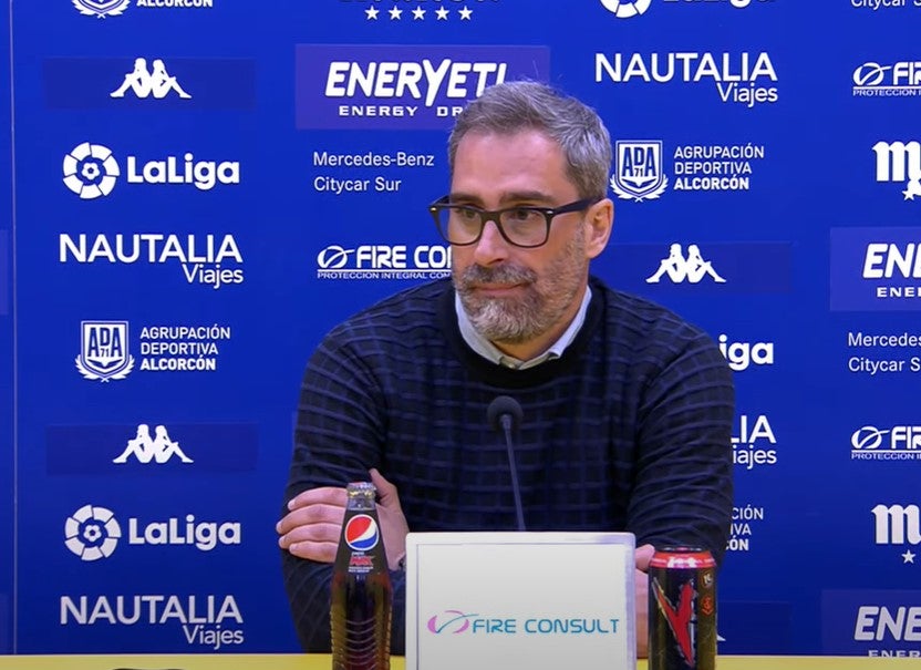 Jon Pérez Bolo, en la sala de prensa de El Toralín.