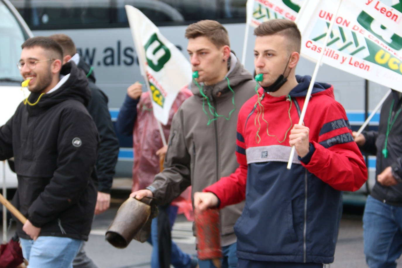 Manifestación de UCCL por las calles de la capital leonesa. 