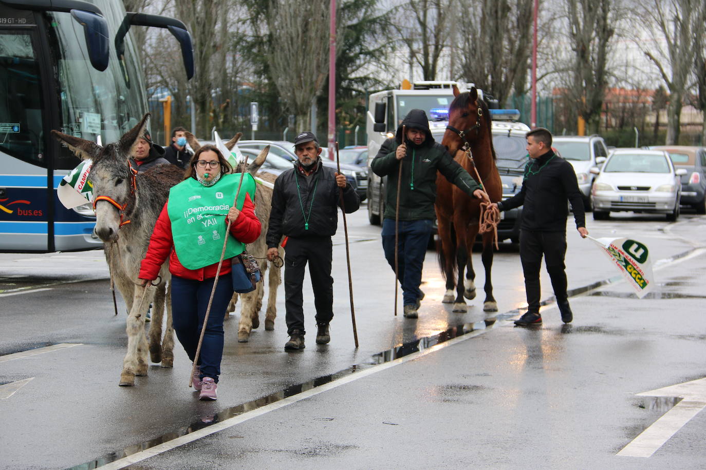 Manifestación de UCCL por las calles de la capital leonesa. 