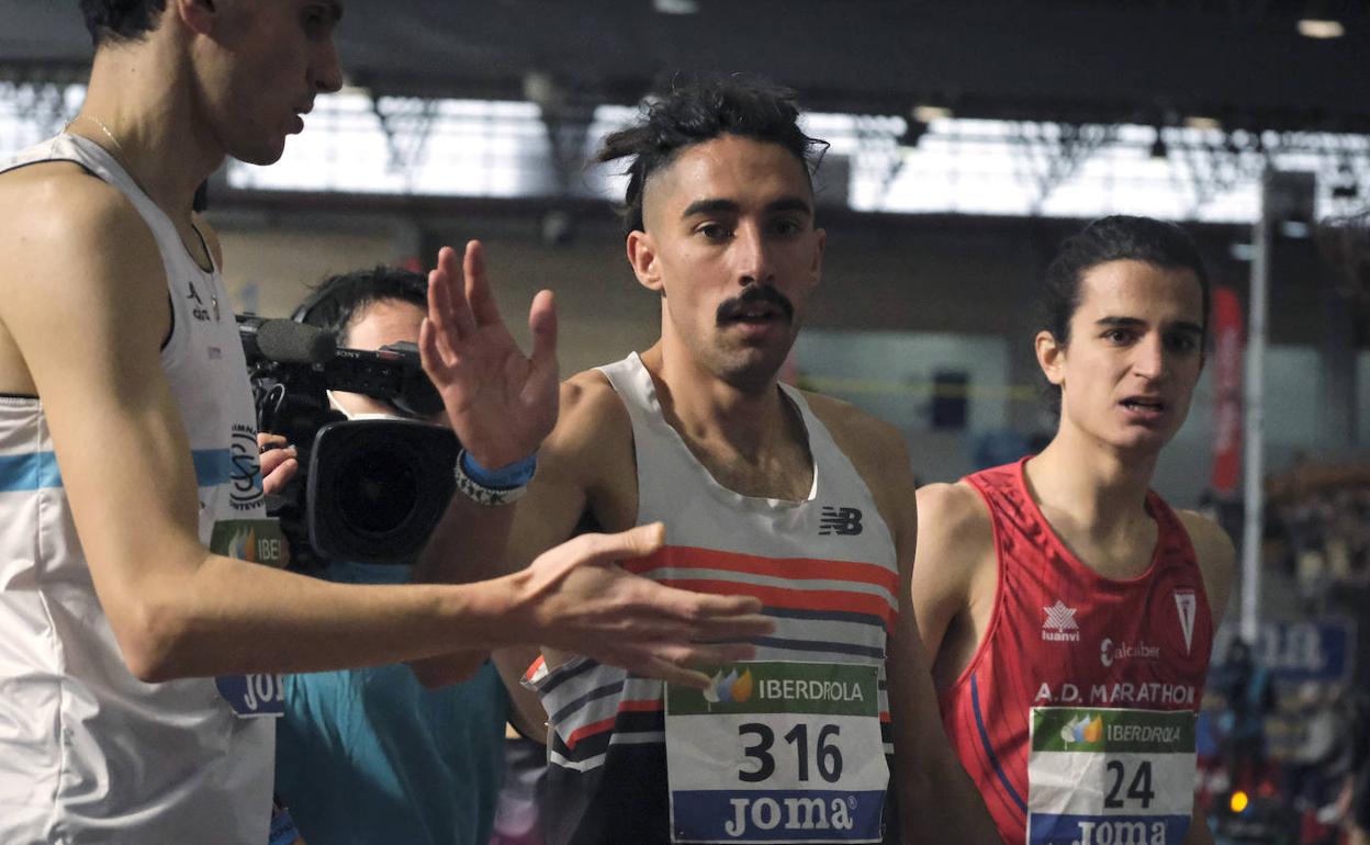 Saúl Ordóñez, en los Campeonatos de España de pista cubierta del pasado fin de semana.