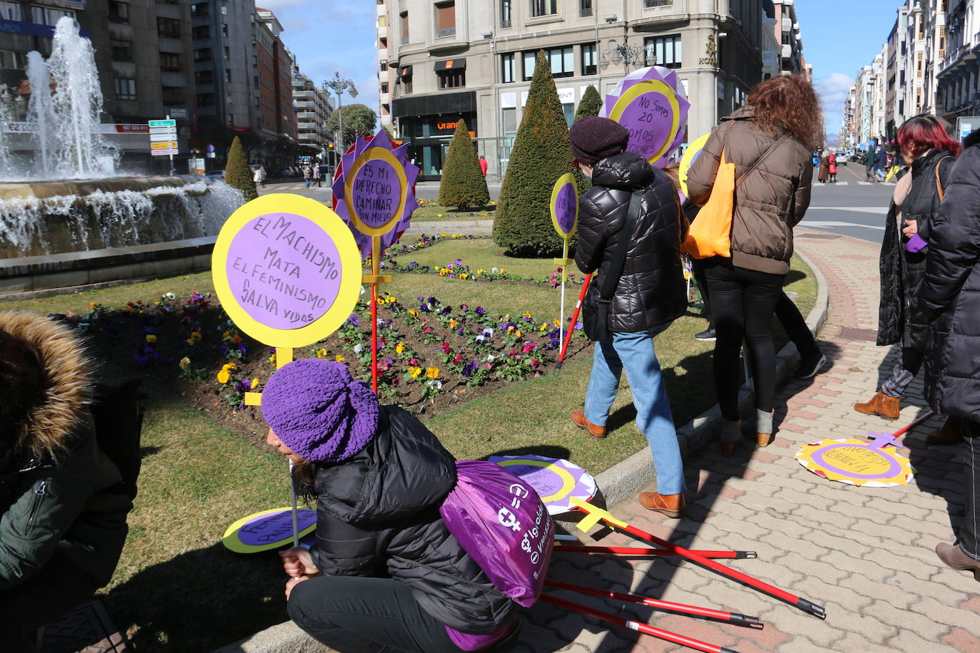 Fotos: &#039;Performance&#039; feminista en León