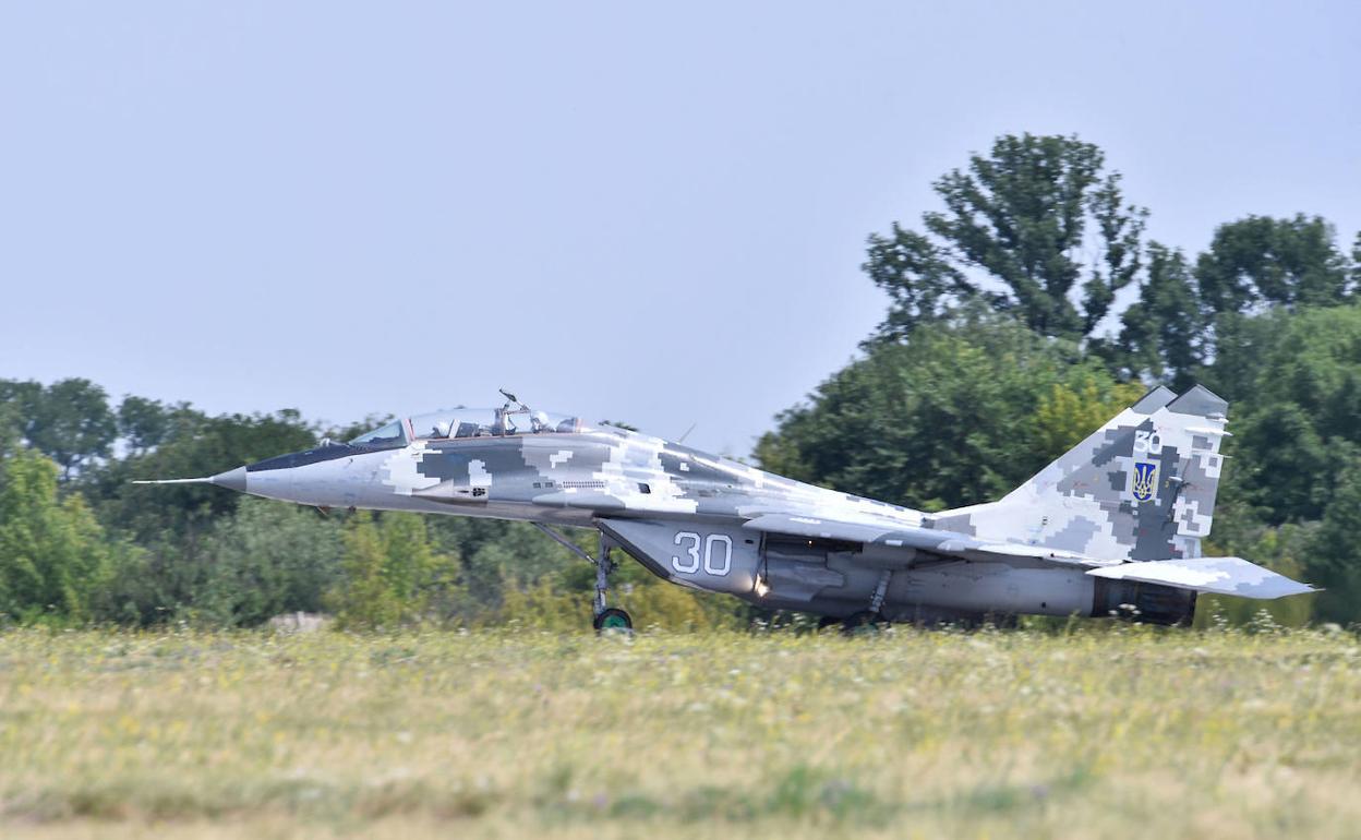 Mig 29 biplaza del Ejército de Ucrania, en una fotografía de archivo.