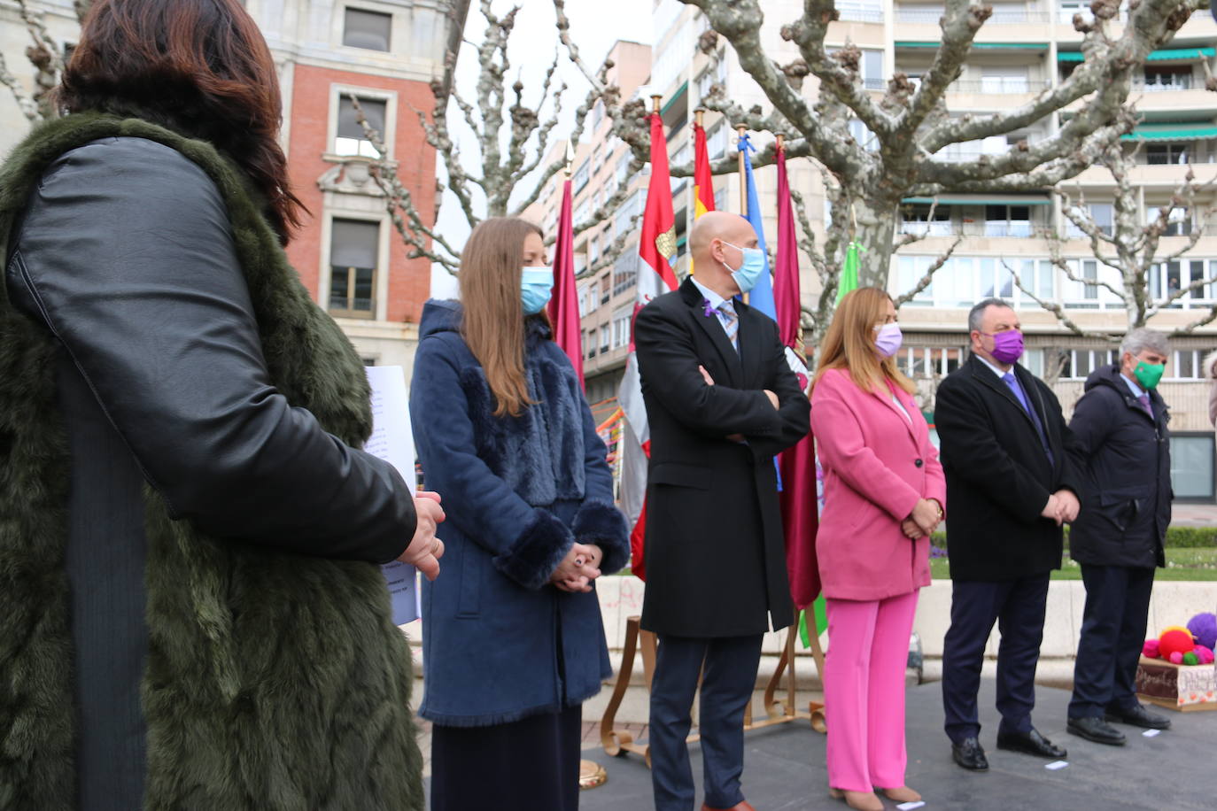 Actos del Día Internacional de la Mujer en la plaza de la Inmaculada de León. 