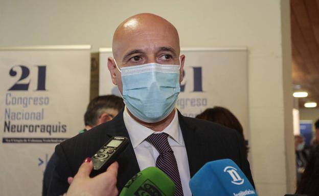 El alcalde de León, este jueves en la inauguración de un congreso médico en León.