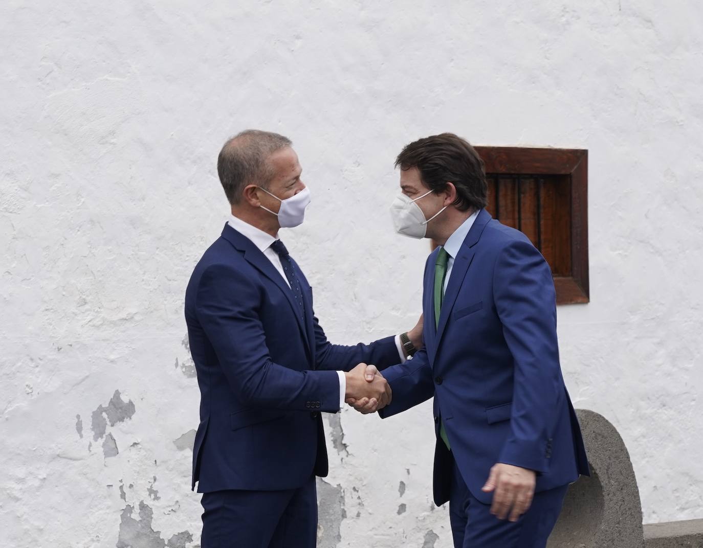 El presidente en funciones de la Junta de Castilla y León, Alfonso Fernández Mañueco, asiste al acto de homenaje a la ejemplaridad del pueblo de La Palma presidido por los reyes de España. Previsión con horario peninsular.