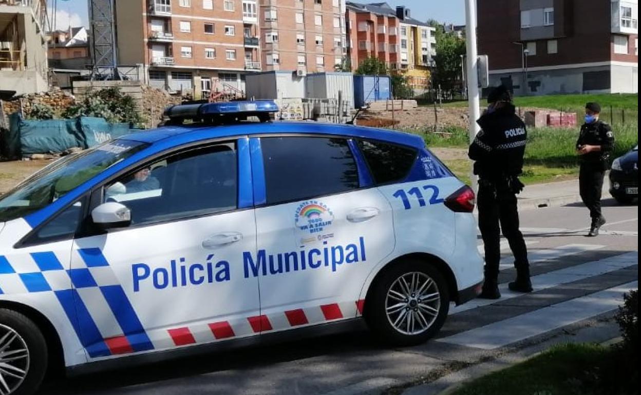 Control de la Policía Municipal de Ponferrada.