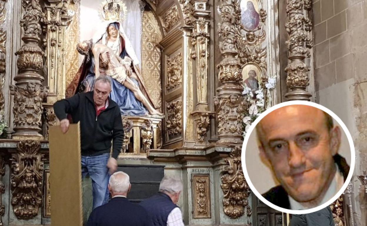 Imagen de Alberto Flores, mozo de la parroquia del Mercado, que fallecía esta semana, en una imagen de archivo. 