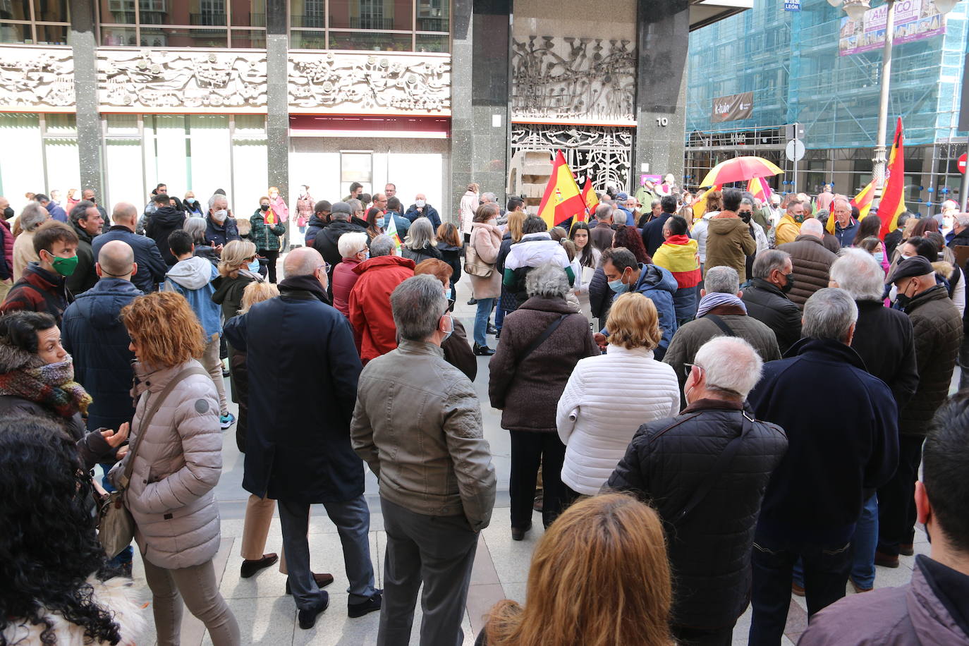 Concentración de Vox y Solidaridad en León. 