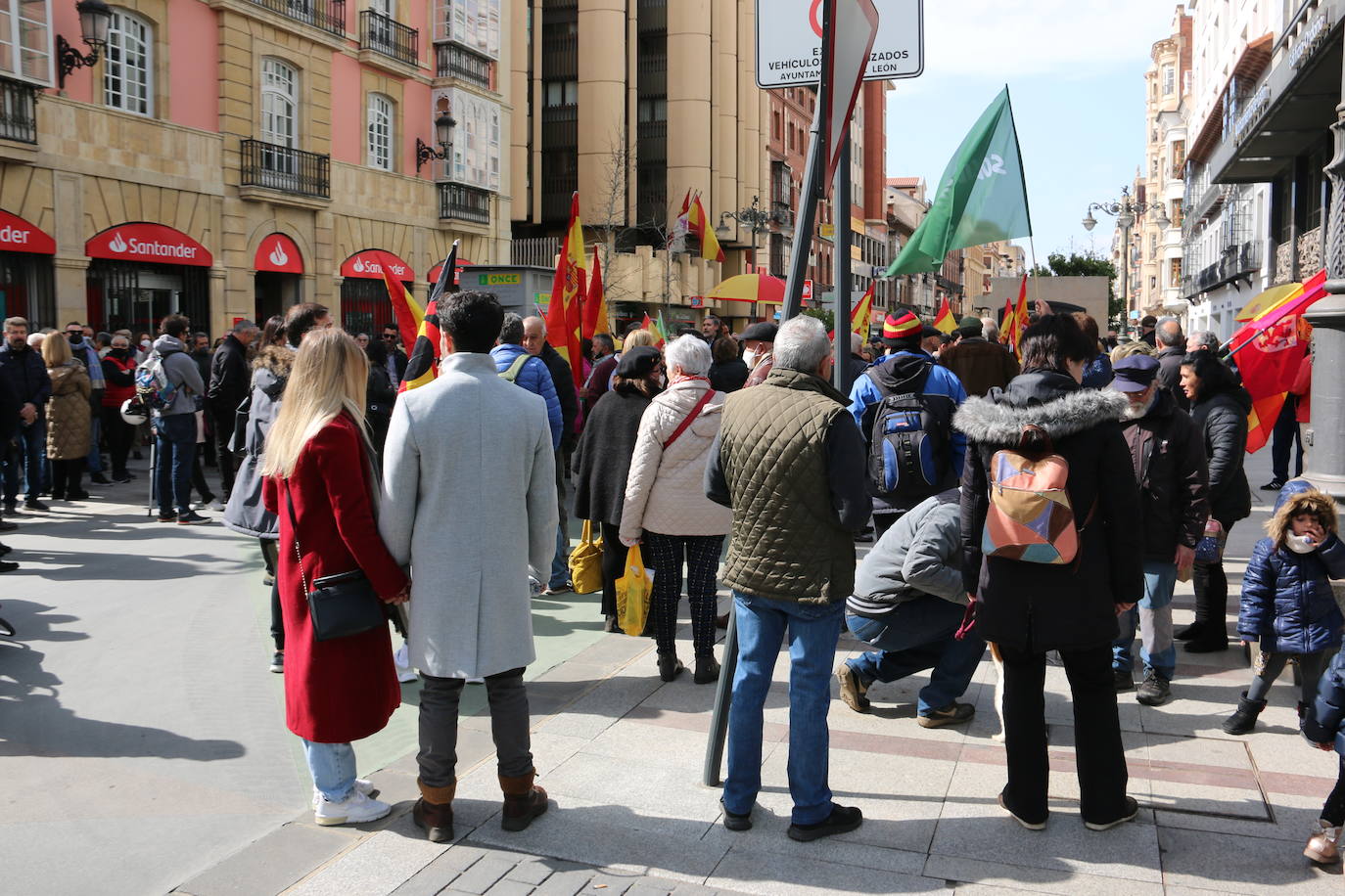 Concentración de Vox y Solidaridad en León. 