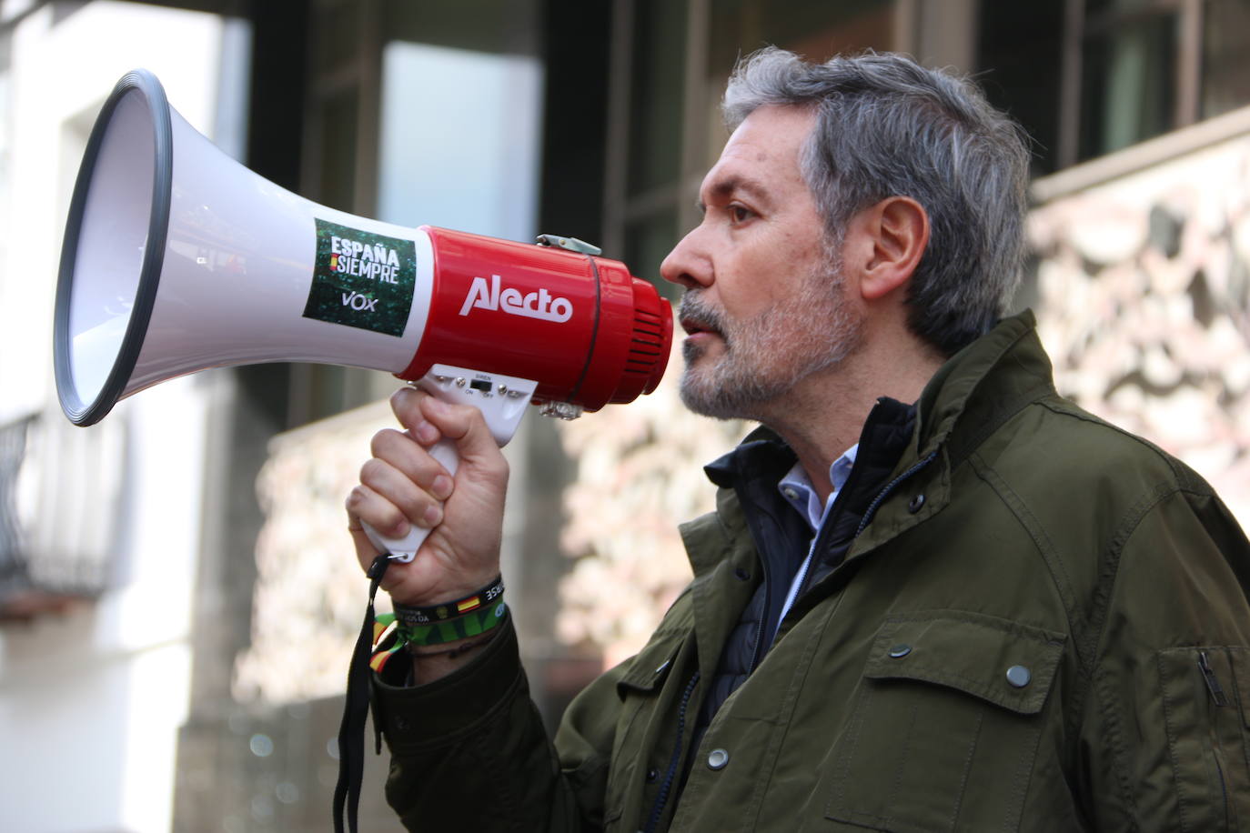 Concentración de Vox y Solidaridad en León. 