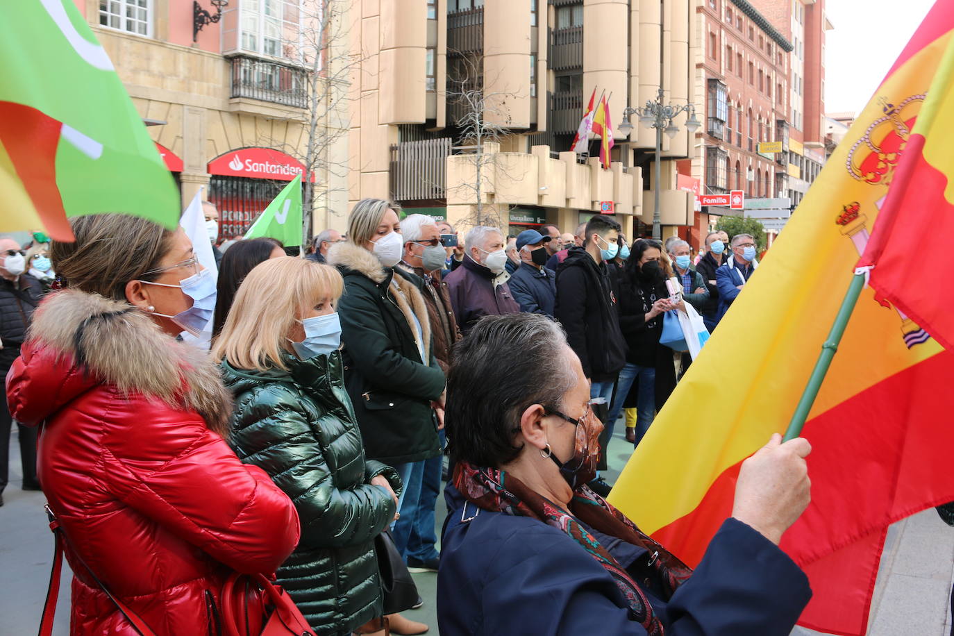 Concentración de Vox y Solidaridad en León. 