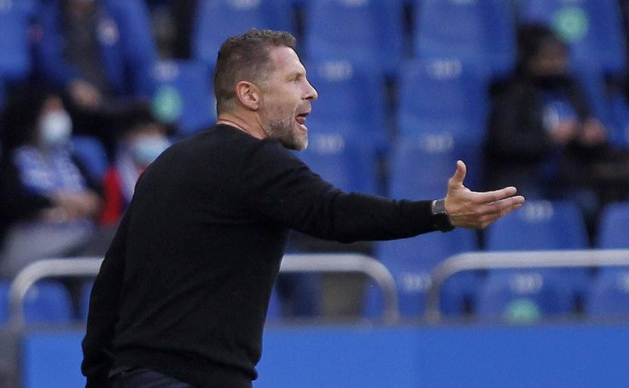 Curro Torres, en el partido en Riazor de est sábado.