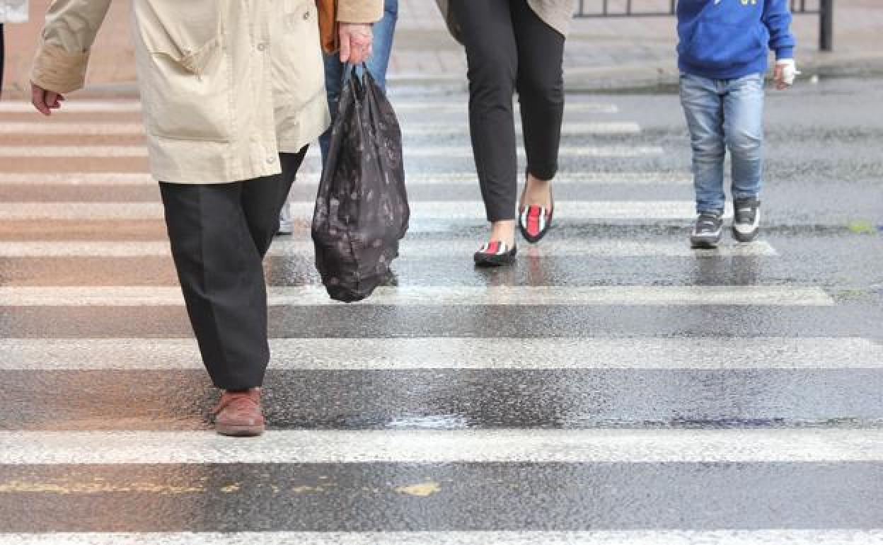 Pasos de peatones en la ciudad de León.