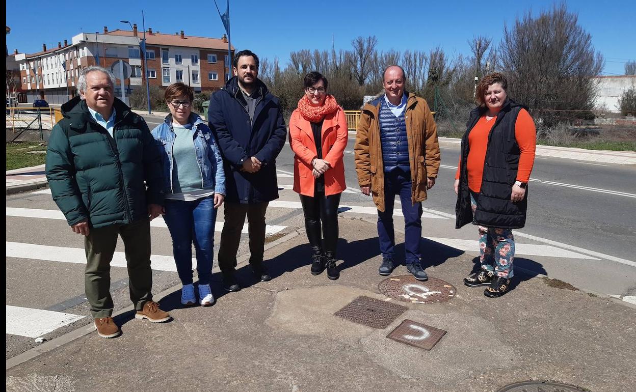 El grupo municipal del PSOE visita la zona. 