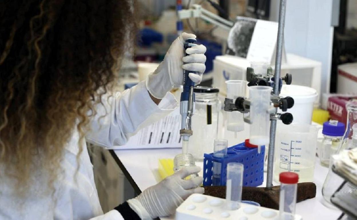 Investigadora en un laboratorio. 