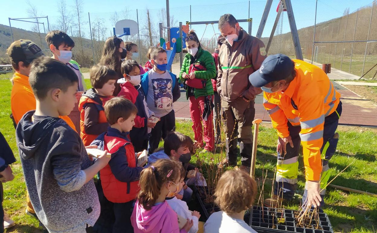 Jornada de plantación de árboles en la Cándama de Curueño.
