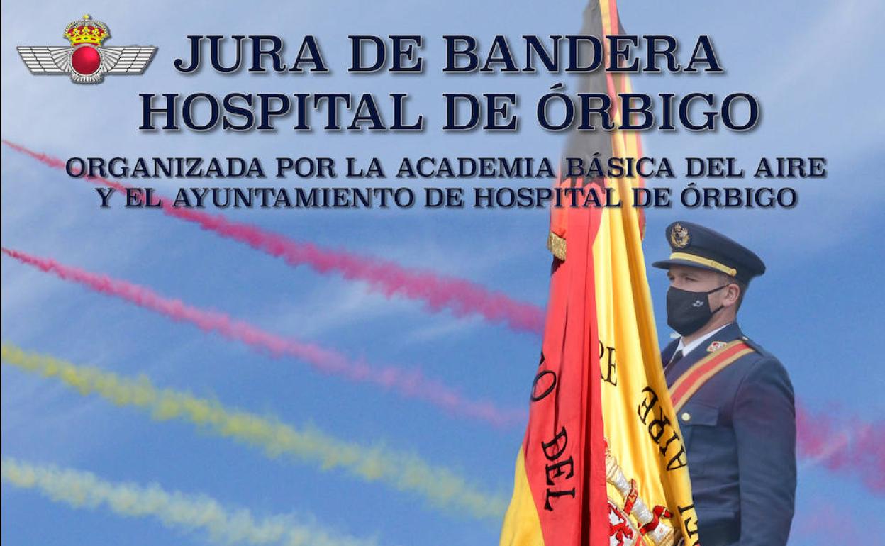 Imagen parcial del cartel de la Jura de Bandera de Hospital de Órbigo. 