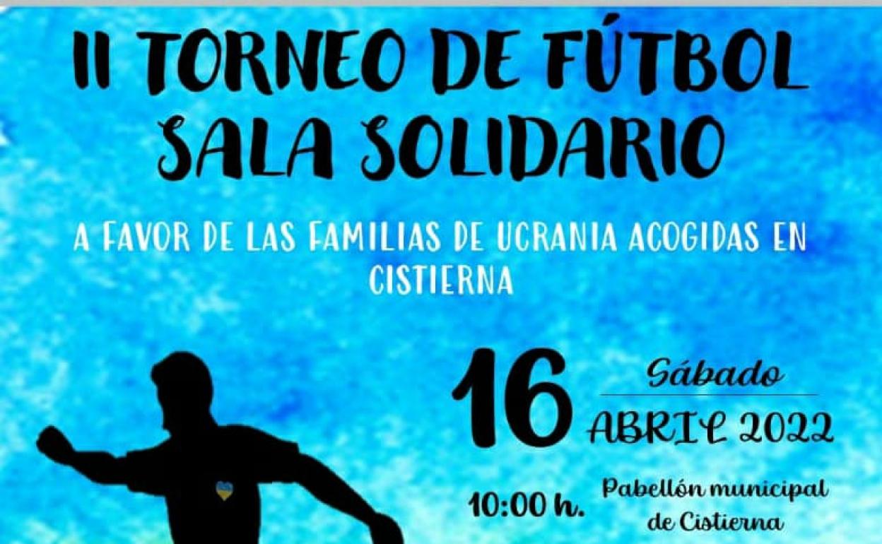 Cartel oficial del torneo solidario en Cistierna. 