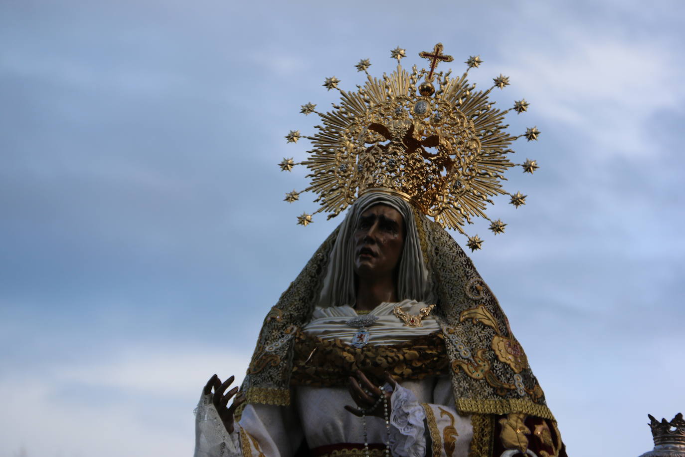 Uno de los momentos de la Procesión del Dolor de Nuestra Madre. 