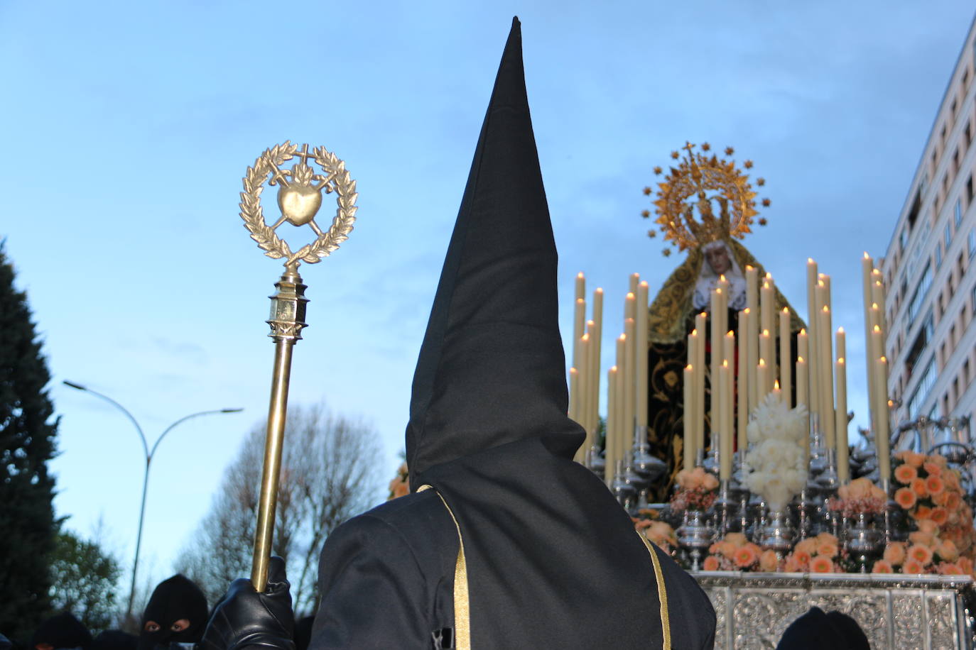 Uno de los momentos de la Procesión del Dolor de Nuestra Madre. 